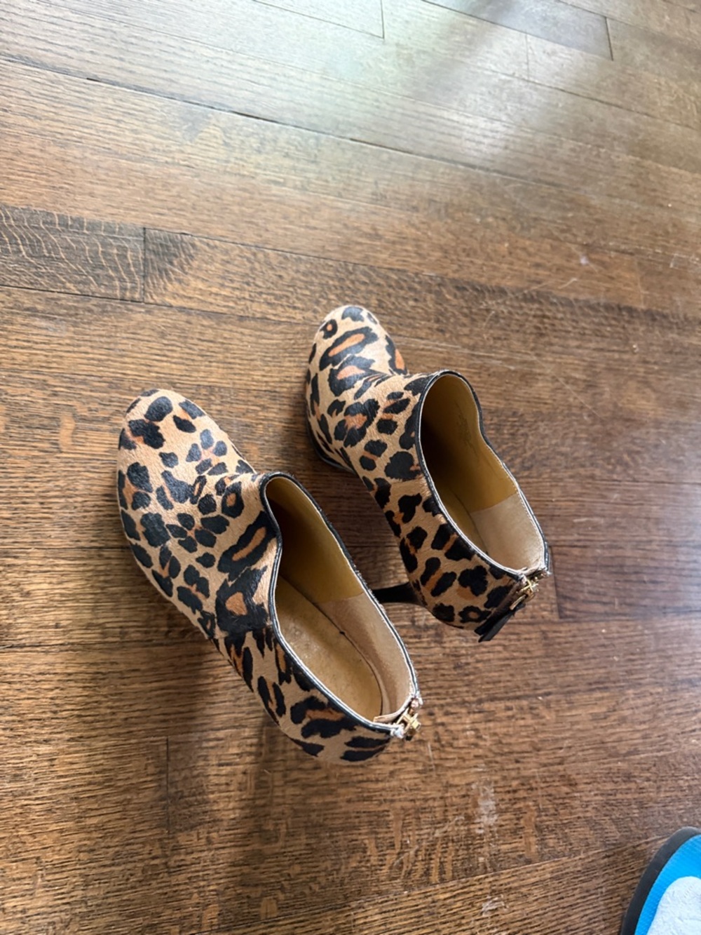 Nine West Leopard Print Ankle Booties - Tan and Black